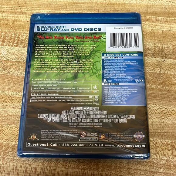 The Return Of The Living Dead (Blu Ray, 1985) New Sealed - Picture 2 of 2